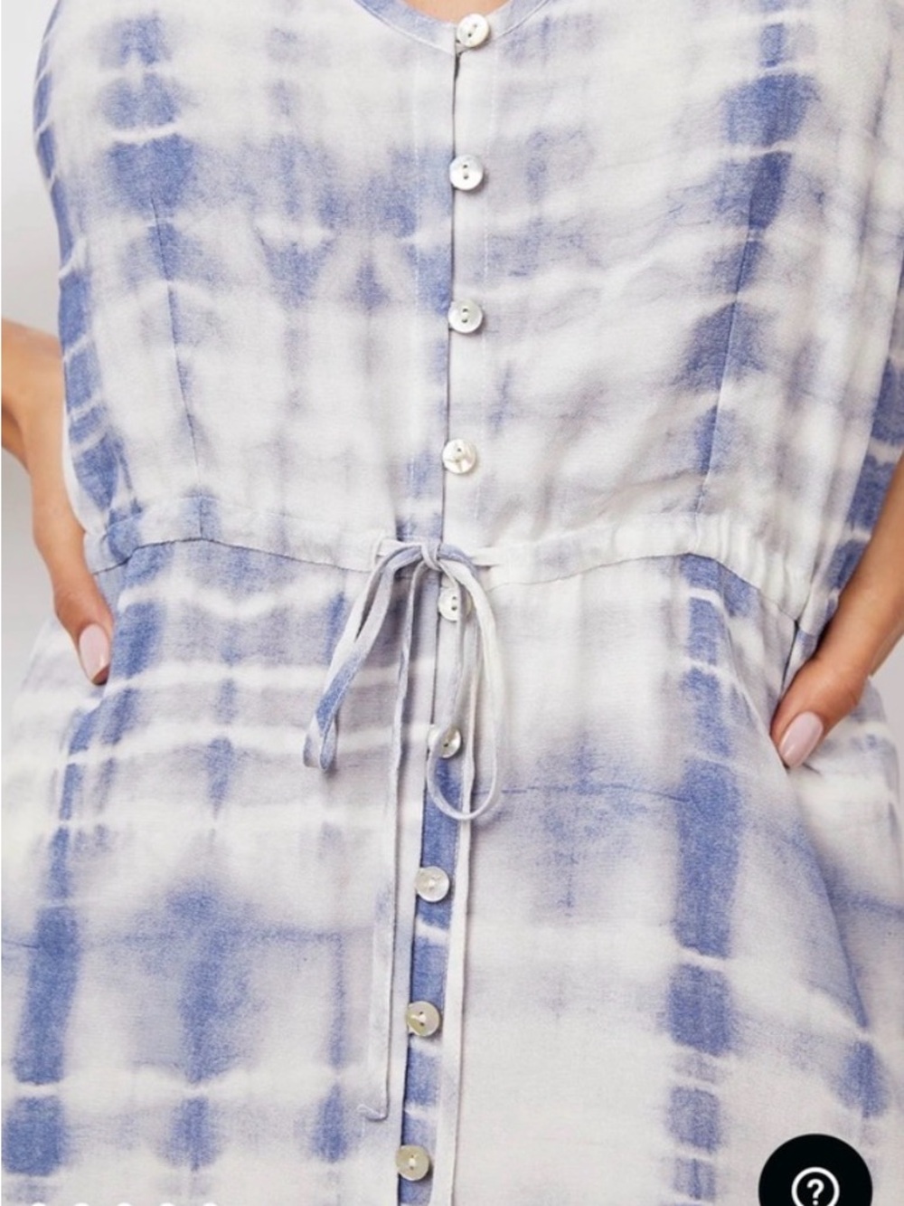 Rails Frida Light Blue and White Tie-Dye Midi Dress - Picture 2 of 7